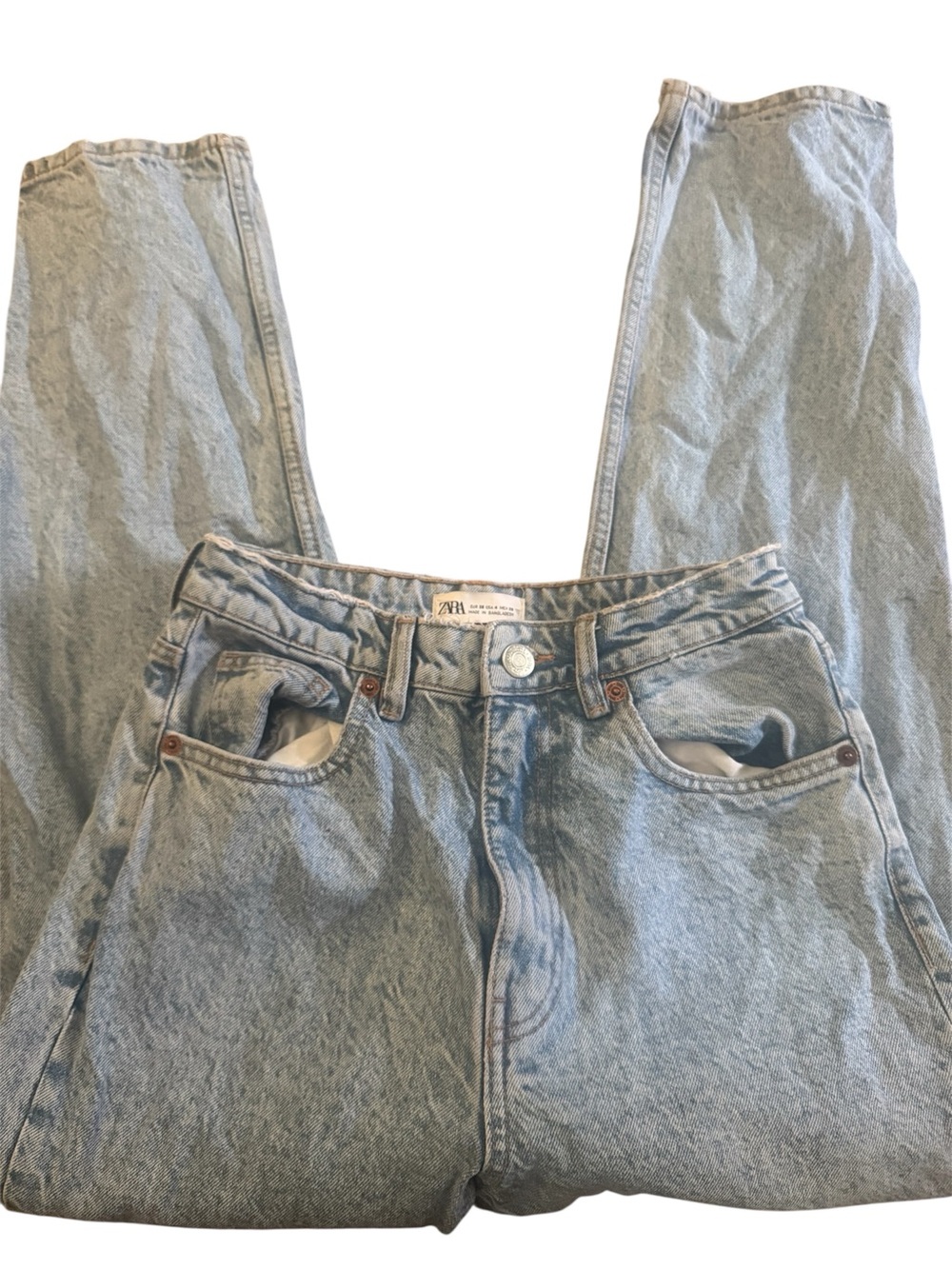 Zara Light Blue Boyfriend Jeans